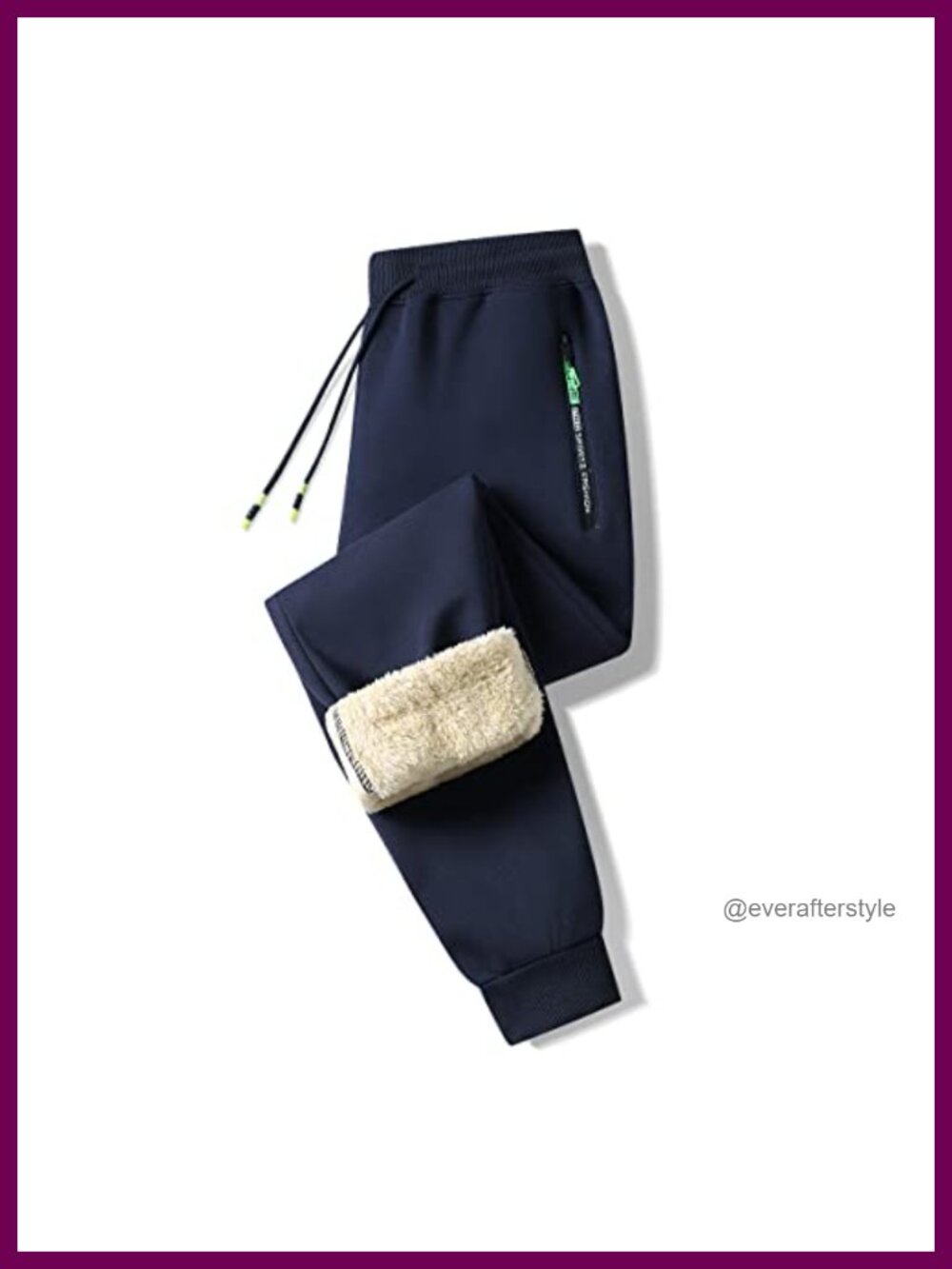 Men's Sherpa Fleece Lined Sweatpants Joggers Winter Pants
